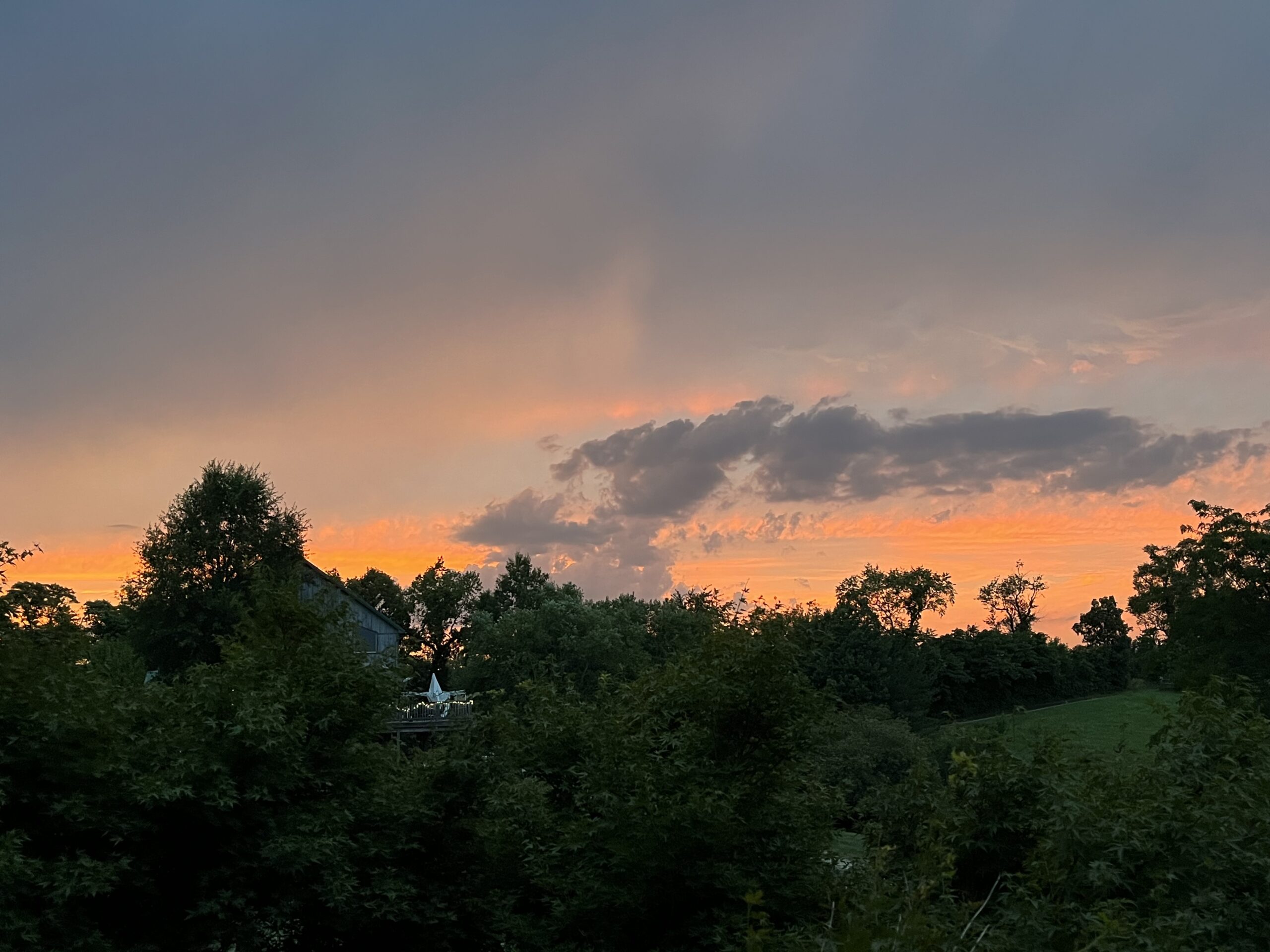 evening sky at Willow Oaks